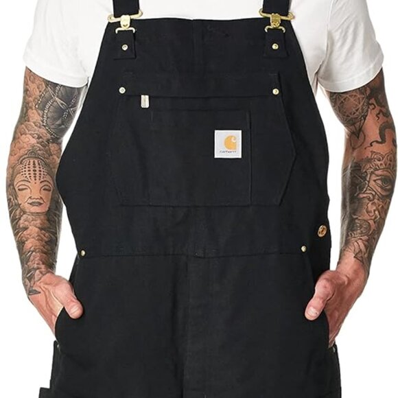NEW CARHARTT Men's Loose Fit Firm Duck Bib Insulated Overalls Lge Short 0R4393-M - Picture 1 of 10